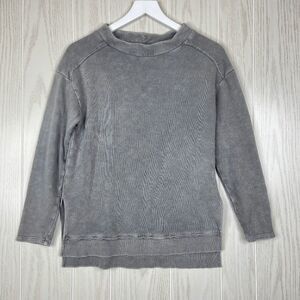 Anthropologie Pilcro Sun Washed Oversized Sweatshirt Women's Gray Size XS Petite